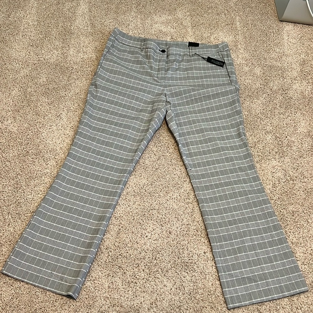 Lane Bryant Sophie Stretch Bootcut Plaid Pants Plus Size 22